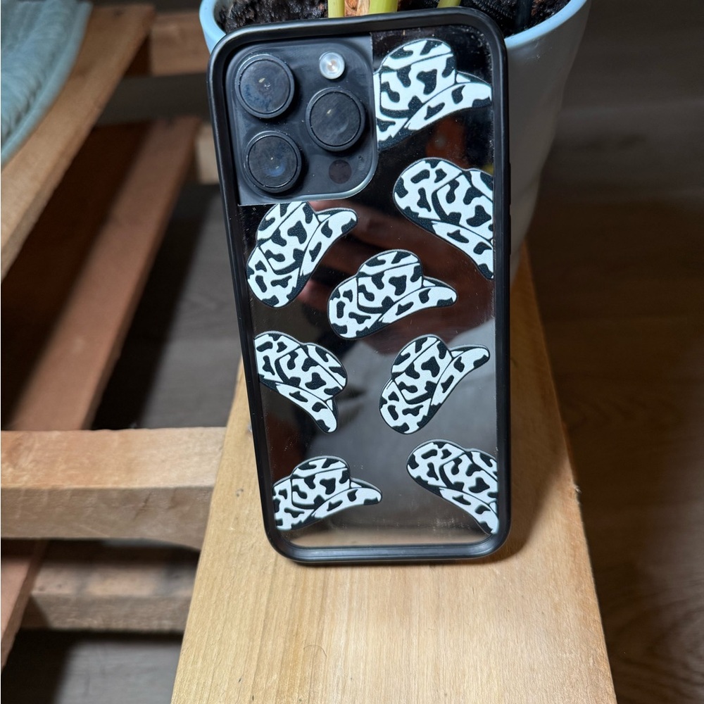 Black and White Cowgirl 15 Pro Max Phone Case